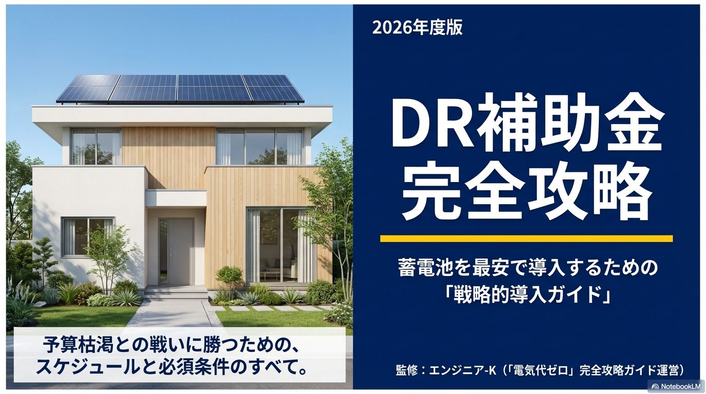2026年度のDR補助金を活用して蓄電池を最安で導入するための戦略的ガイドの表紙画像