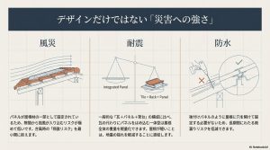 風災、耐震、防水における構造的なメリット