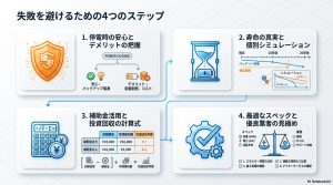 蓄電池導入で後悔しないための安心・寿命・補助金・スペック確認の4ステップ図解