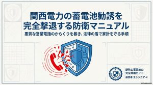 関西電力の蓄電池勧誘を完全に撃退するための防衛マニュアルの表紙画像
