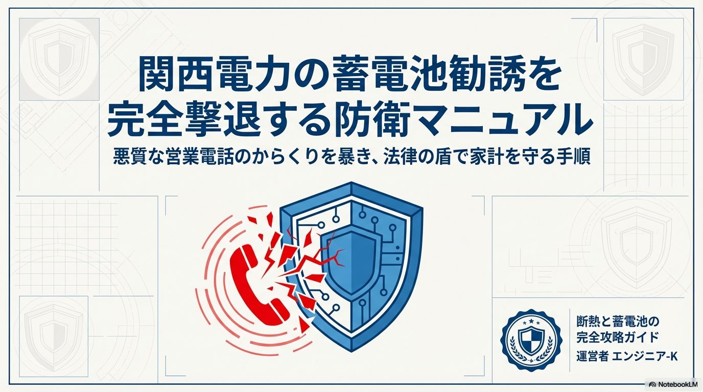 関西電力の蓄電池勧誘を完全に撃退するための防衛マニュアルの表紙画像
